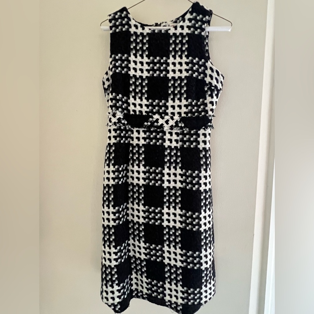 Merona Dress Size 2 Charcoal and White